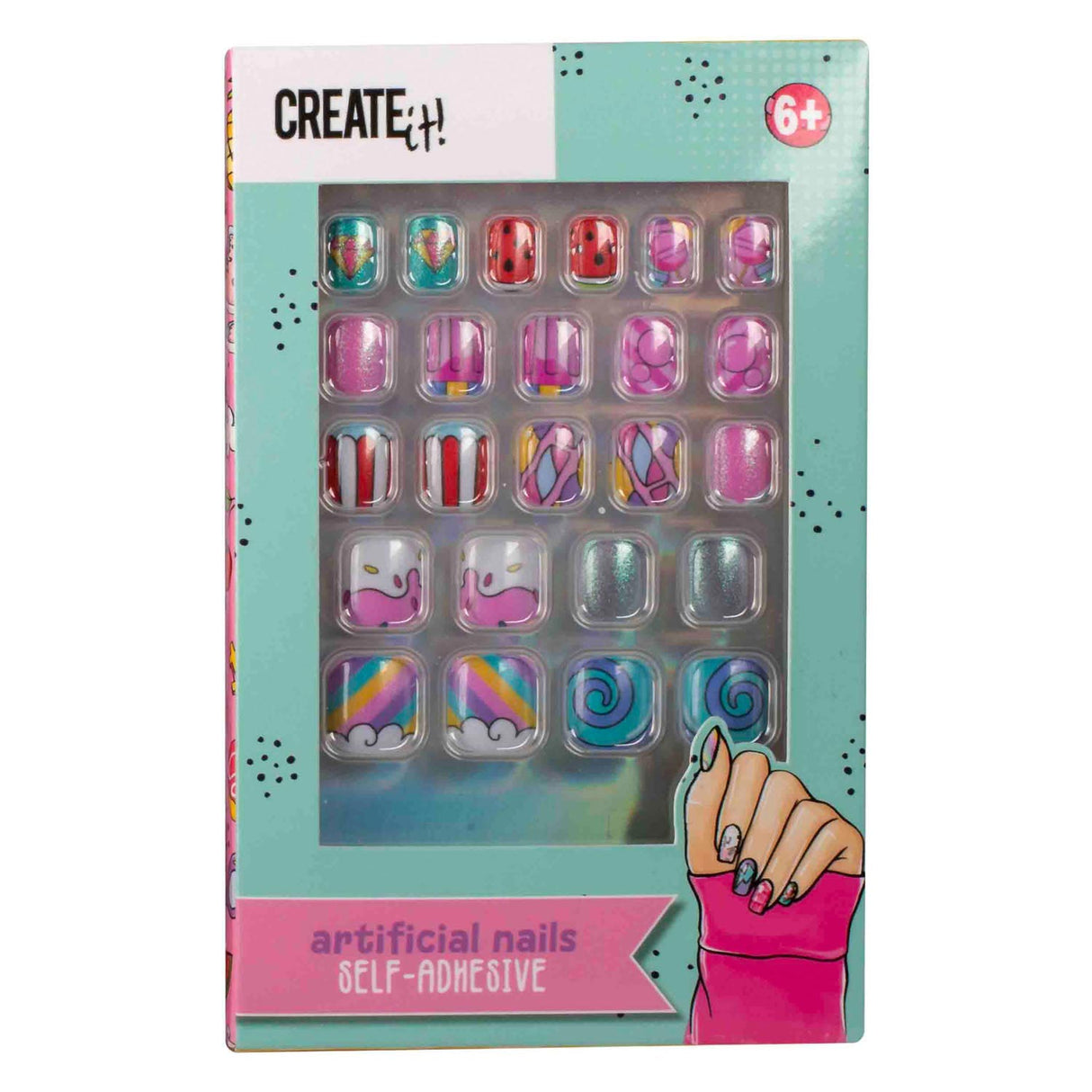 ¡Ciéntalo! Candy Explosion Nails Artificial Auto -Adhesivo