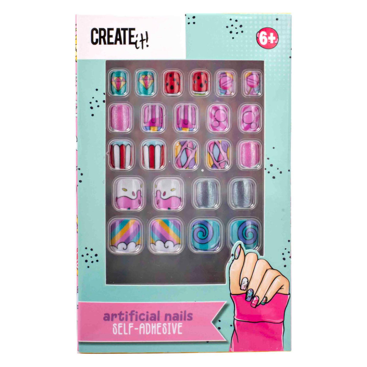 ¡Ciéntalo! Candy Explosion Nails Artificial Auto -Adhesivo