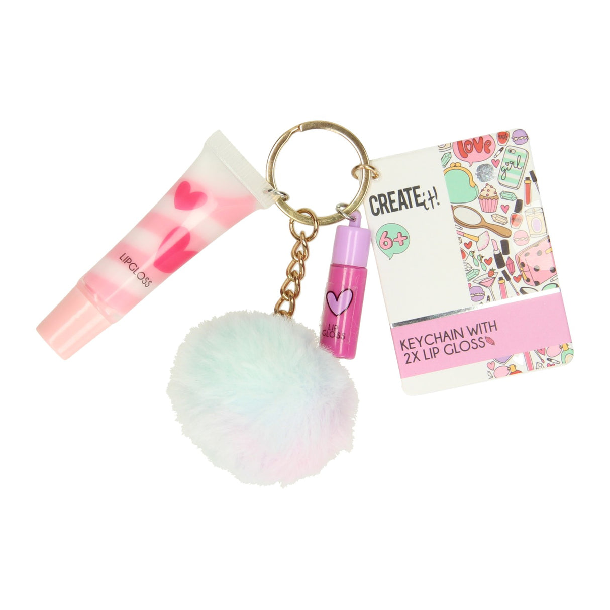 Create it! lipgloss sleutelhanger set