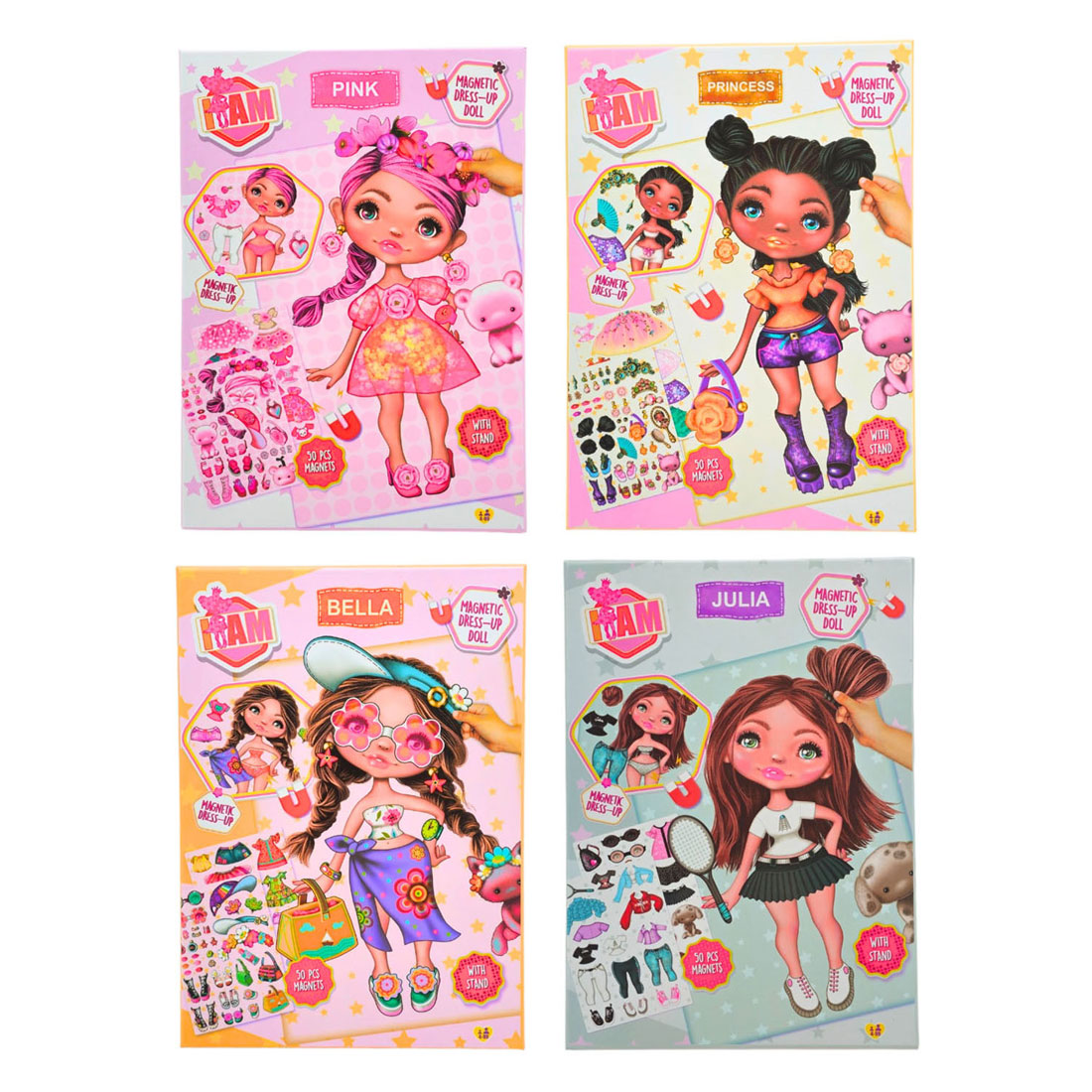 Canenco i am magnetic dress up doll - summer a5