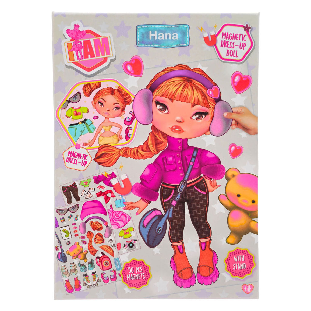 Canenco i am magnetic dress up doll - winter a5