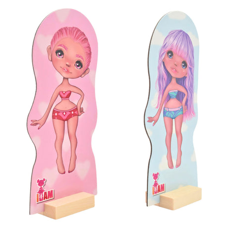 Canenco i am 2 poppenset met houten standaard