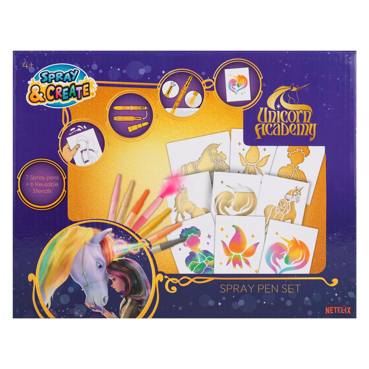 Canenco unicorn academy blaas pennen set