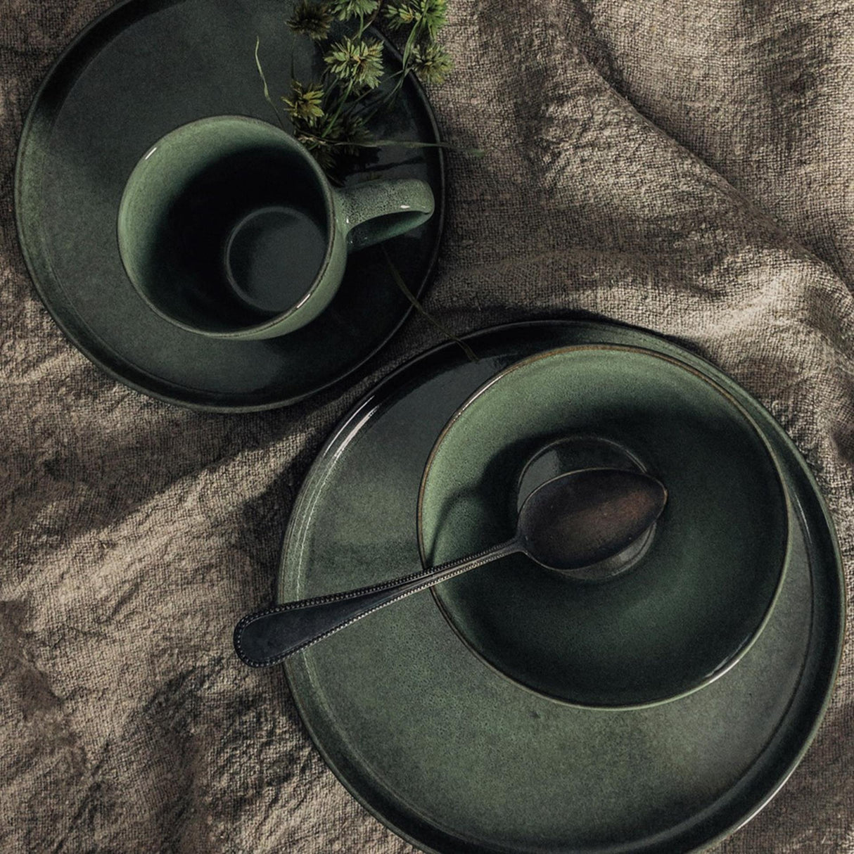 Dutch Rose Serenity Teller ø21cm grün 4 Stk