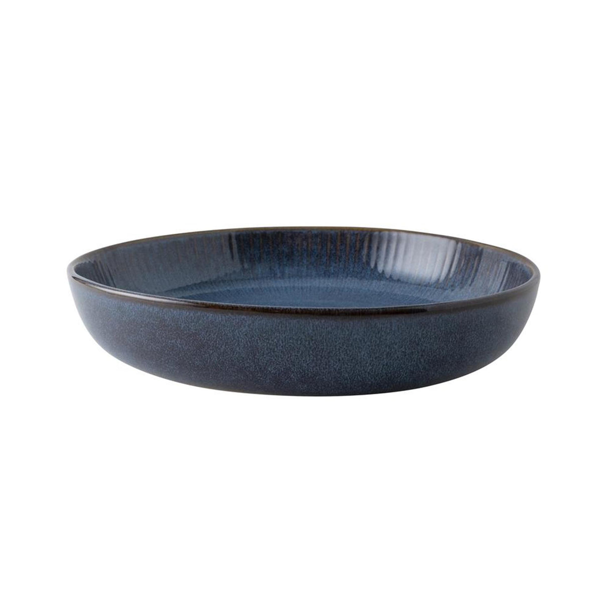 Tiefer Teller aus niederländischem Rosensaphir, ø23 cm, blau