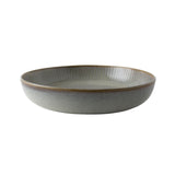 Tiefer Teller aus niederländischem Rosensaphir, ø23 cm, grau
