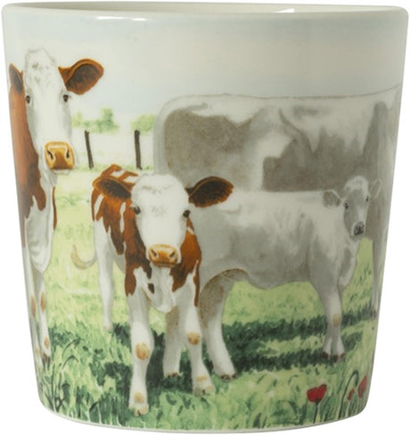 Wiebe van der Zee Wiebe's Farm Minibecher Kuh 230 ml, Schachtel mit 6 Stück, Porzellan