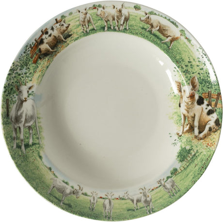 Wiebe van der Zee Wiebe's Farm tiefer Teller Ziege Schwein ø23cm Schachtel mit 6 Stück Porzellan