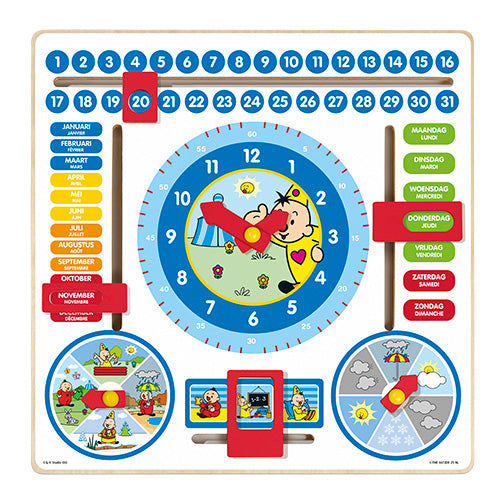 Orologio per calendario in legno giocattoli Bambolino