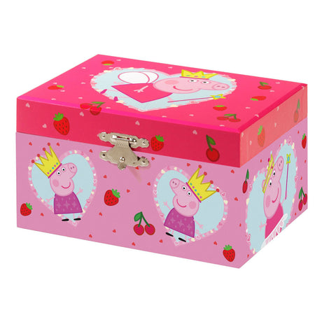 Bambolino Peppa Pig Schmuckkästchen, Schmuckschatulle, Spieluhr – mit rotierender Peppa Ballerina und Spiegel – Junior-Kleinkind- und Vorschulspielzeug ab 3 Jahren – Geschenktipp