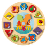 Bambolino Toys Dikkie Dik Lernuhr aus Holz, 12-tlg.