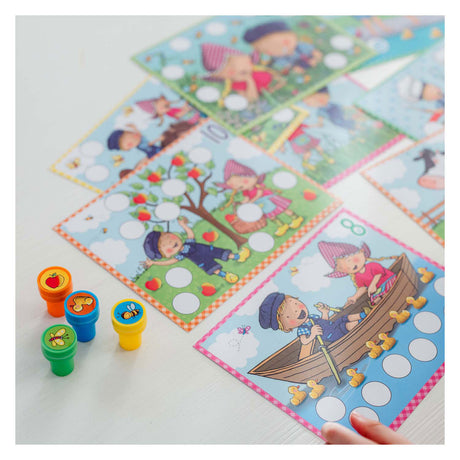 Bambolino fien teun Kreativstempelset, Stempel und farbige Karten – kreatives, lehrreiches Spielzeug – Bauernhofspielzeug – ab 3 Jahren – Spielzeug