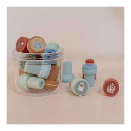 Little Dutch Little Farm Totum Stempelset 12-teilig mit Tinte | 3 Stück