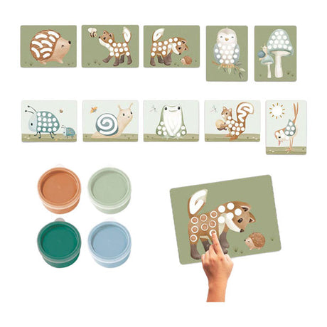 Little Dutch Fingerfarbe Waldfreunde – Komplettset – Geschenktipp – Kreativspielzeug
