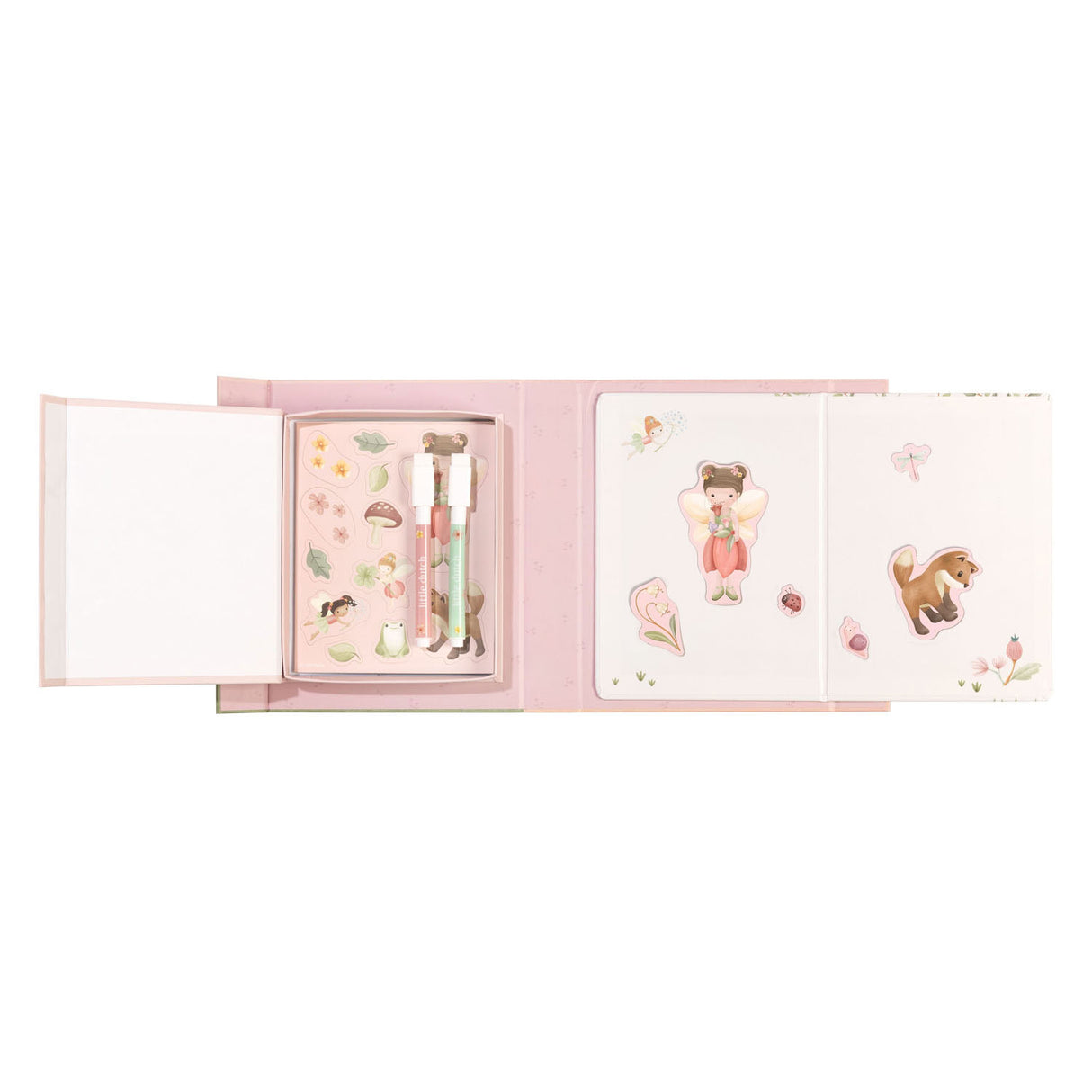 Little dutch whiteboard kleurset met magneten - rosa fairy garden