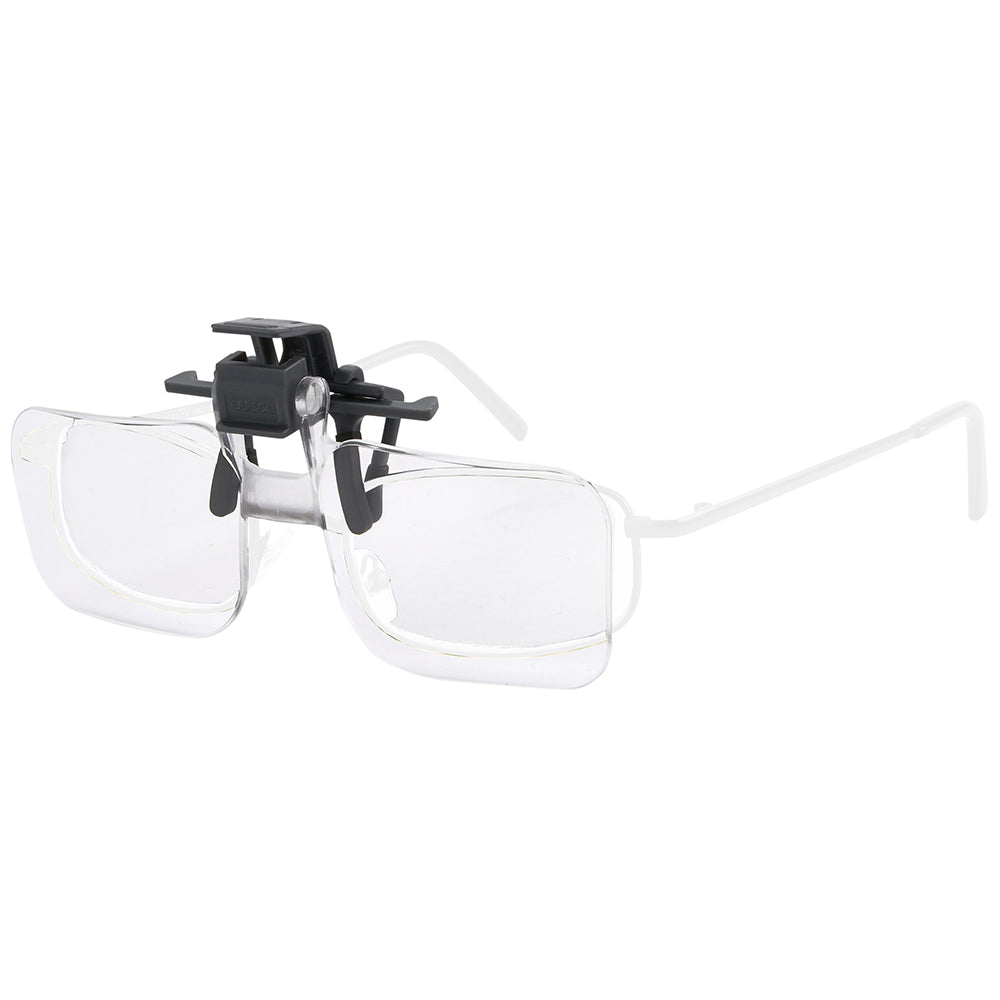 Carson Loep Brille 2x (+4.00 Dioptrie) Clip-On und Flip-up