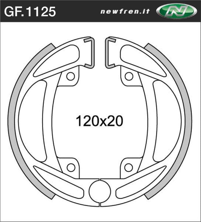 Newfren remsegmentset gf1125 ø120