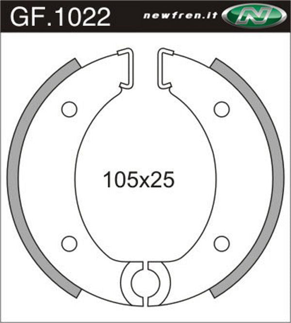 Conjunto de segmento de freno newfren GF1022 MV50