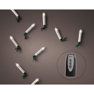 LED-Kerzenlichter, stabil, warmweiß, H. 10 cm, T. 1,5 cm | 2 Stk