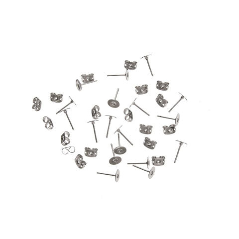 Vaessen creative • Ohrstecker 6 mm 18 Stück Silber