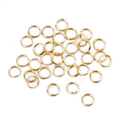 Vaessen creative • Doppelringe 6 mm, 30 Stück, Gold