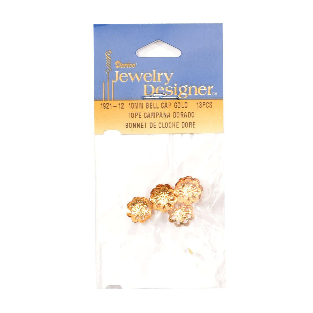 Darice • Glockenkappe 13 Stück 10 mm Gold
