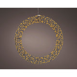 Kaemingk Mikro-LED-Kranz, stabil, Außenlänge 7,5 cm x B. 58 cm x H. 58 cm