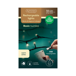 Kaemingk LED-Duracharge-Grundleuchten mit 8 Funktionen, Funkeleffekt für den Außenbereich, 367,5 cm