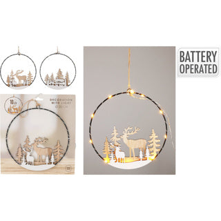 Ring 20cm mit LED weiß 2sort