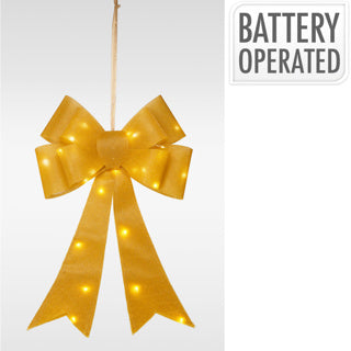 Schleife 61cm LED gold | 2 Stk