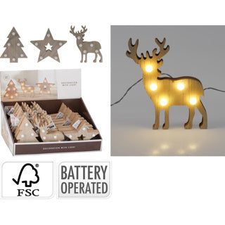 Weihnachtsfigur 13cm mit LED