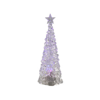 Baum Acryl m Stern LED 3xaaa Farbwechsel 30cm