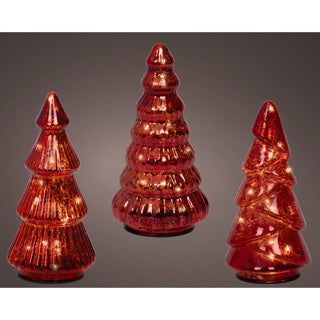 Kaemingk Mikro-LED-Boom aus Glas, stabiler Innendurchmesser: 9 cm x Höhe: 17,5 cm