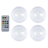 Kleurveranderende draadloze ledlamp, set van 4