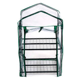 Kinzo Gewächshaus-Anzuchtbox 45 x 50 x 80 cm – Gartengewächshaus mit 2 Etagen – kompaktes Gewächshaus für Pflanzen und Anzuchtbox – wetterfest und transparent