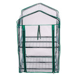 Kinzo Gewächshaus-Anzuchtbox 45 x 50 x 80 cm – Gartengewächshaus mit 2 Etagen – kompaktes Gewächshaus für Pflanzen und Anzuchtbox – wetterfest und transparent