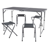 Klappmöbel-Set 120x60cm, 5-teilig.