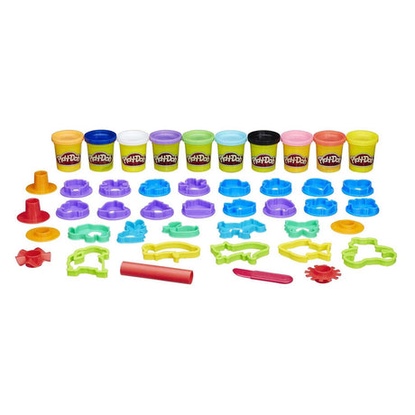 Hasbro Play-Doh-Werkzeugset mit +30 Teilen und 10 Tontöpfen