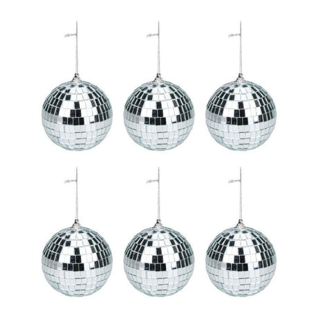 Discokugel-Weihnachtshänger - 6 Stk.