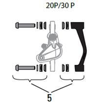 Sram Scheibenbremsen-Adapter-Distanzstück-Set Scheibenbremsen-Adapter-Distanzstück-Set Avid Edelstahl