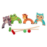 Eddy Toys Krocketspieltiere aus Holz, 8 Stück.