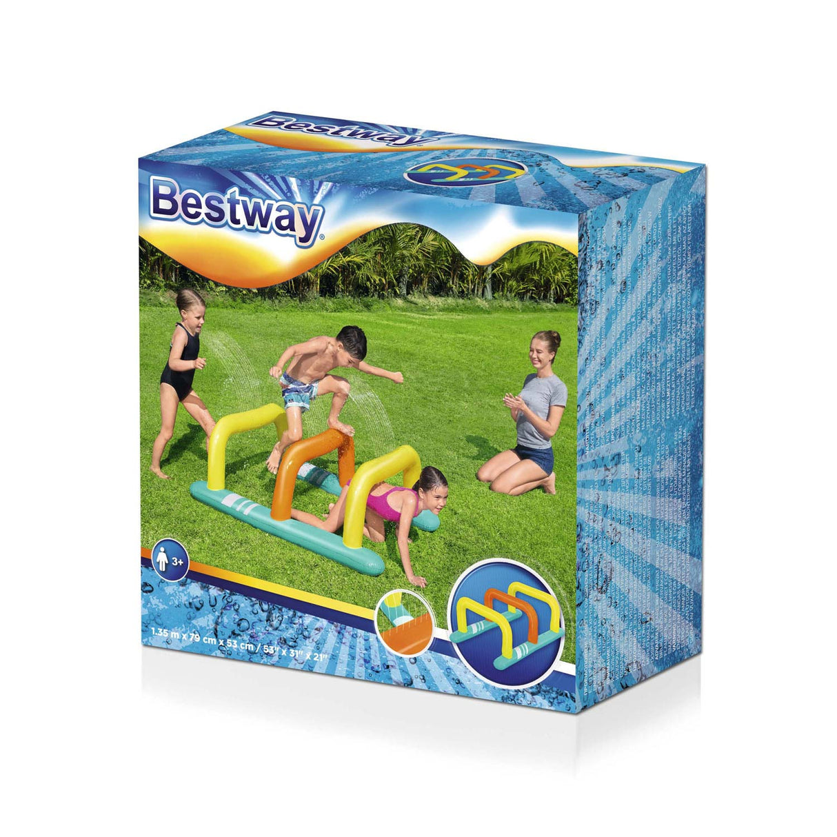 Bestway inflatable obstacle course with water sprayer