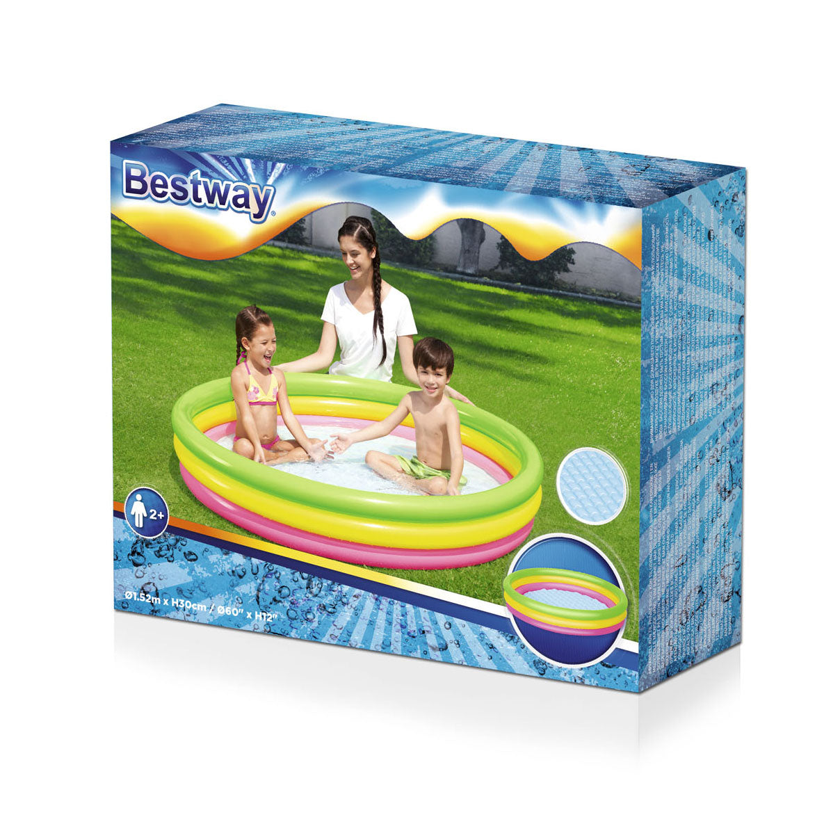 Bestway 3-Ringe Swimming Pool Sommer, 152 cm