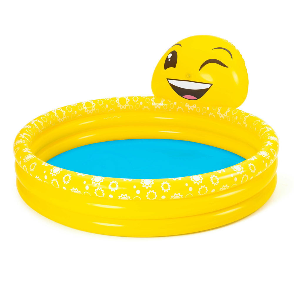 Bestway 3-rings swimmingpool med sprøjter sommer smil, 165x144x69cm