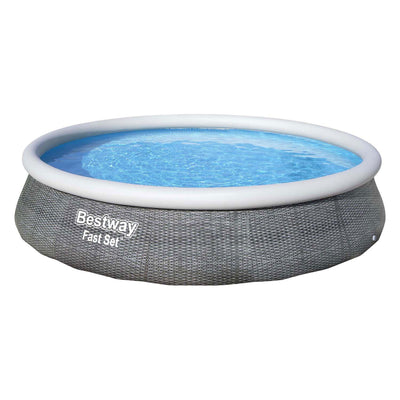 BESTWAY -Schwimmbad schnelles Set um Rattan, 396 cm