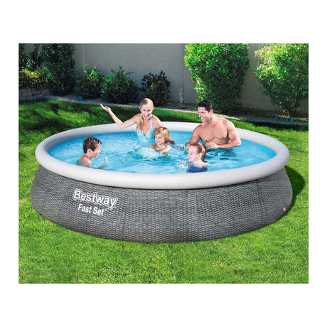 BESTWAY -Schwimmbad schnelles Set um Rattan, 396 cm