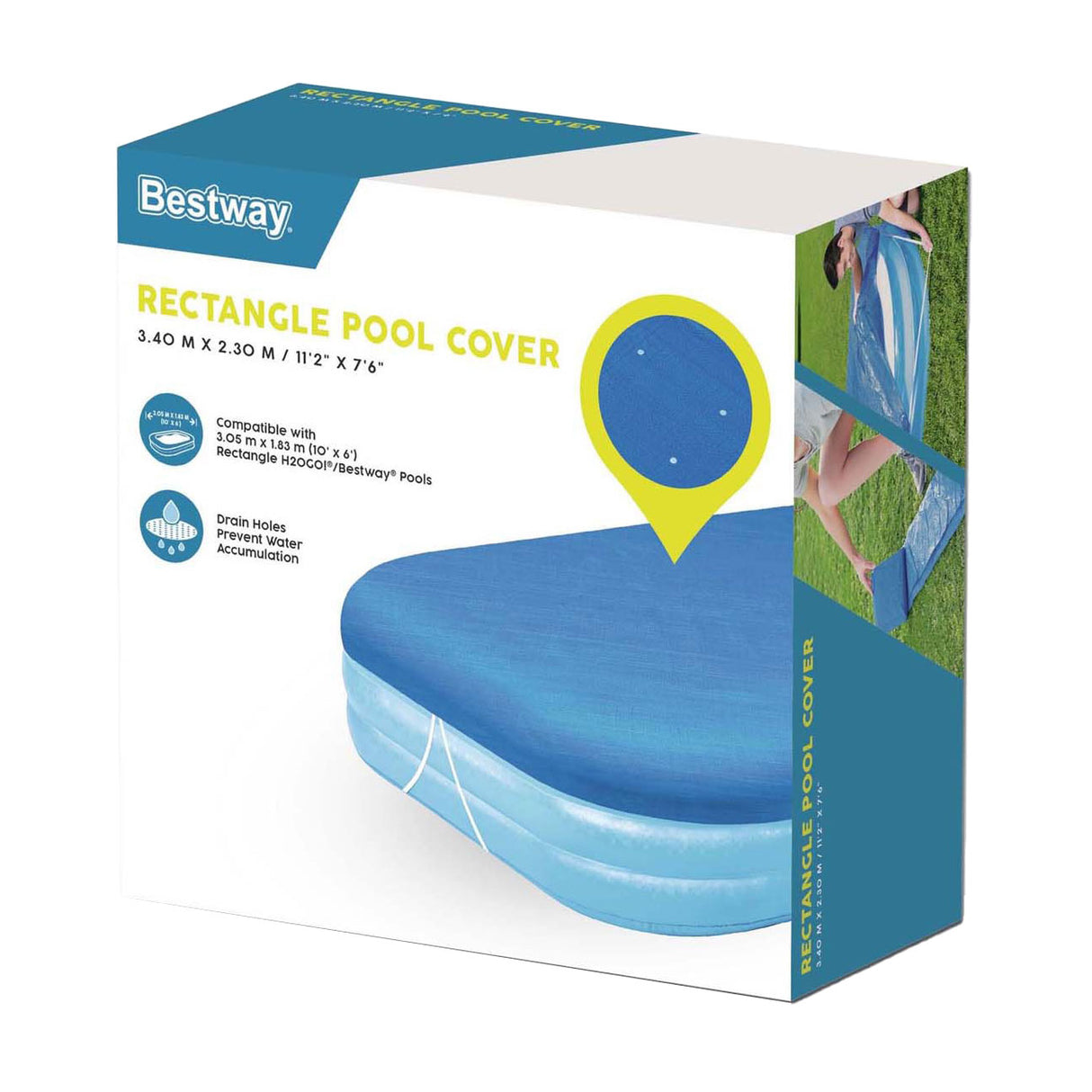 Bestway Family Poolabdeckung rechteckig, 305 cm