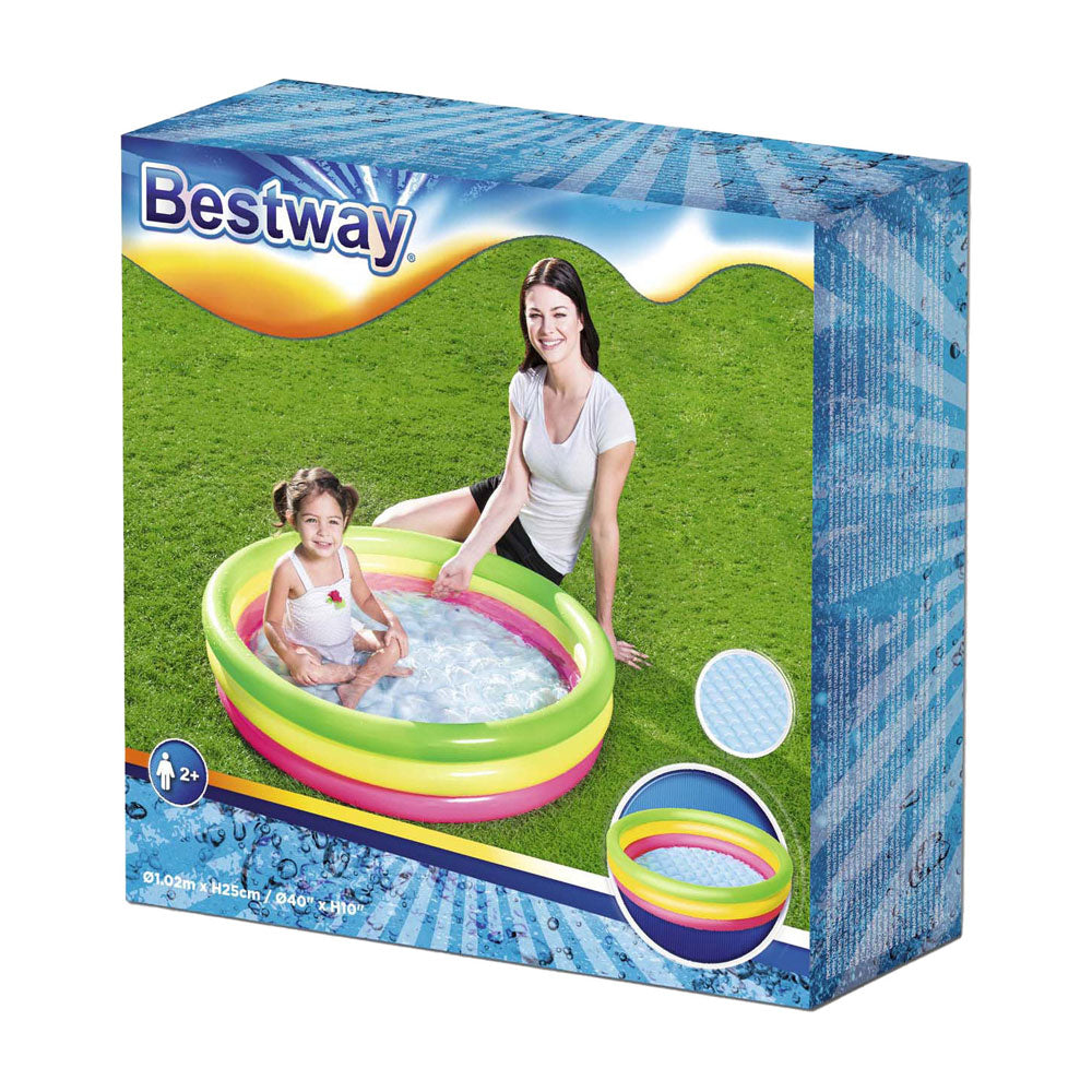 Bestway Kinderbecken rund in den Farben, 102 cm