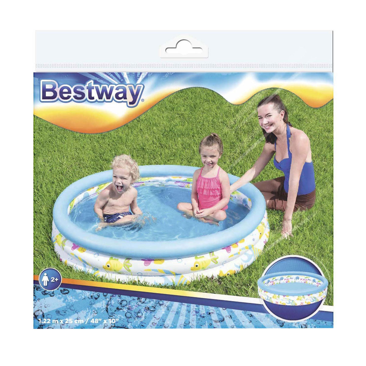 Bestway Kinderbecken rund um das Korallenriff-Crew-Crew-Spielbecken 122