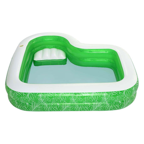 Bestway Familienpool rechteckiges tropisches Paradies mit Sitz, 231 cm